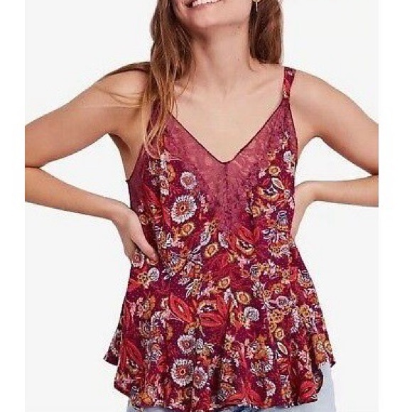 FREE PEOPLE Womens Top Infinite Love Slim Purple Combo Purple - Picture 1 of 5